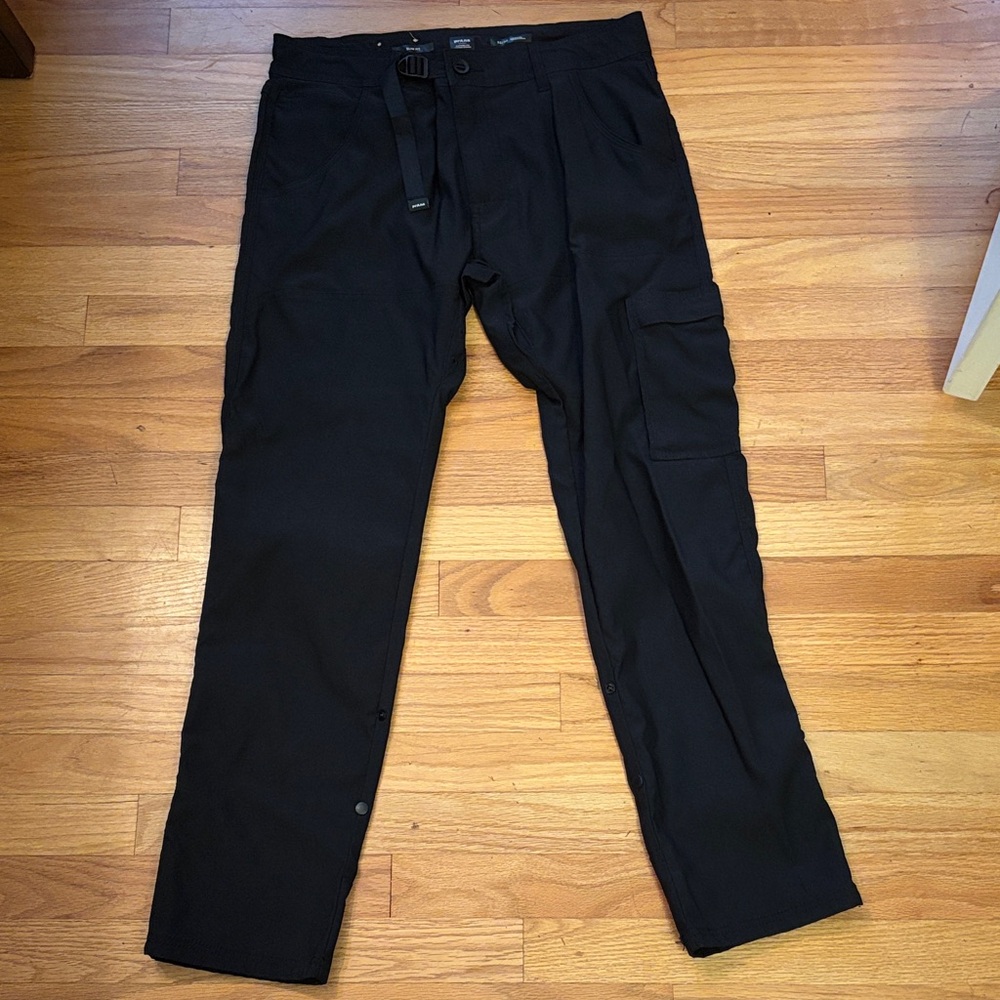 Prana Men's stretch Zion Slim Pant II- Black- 32 x 30